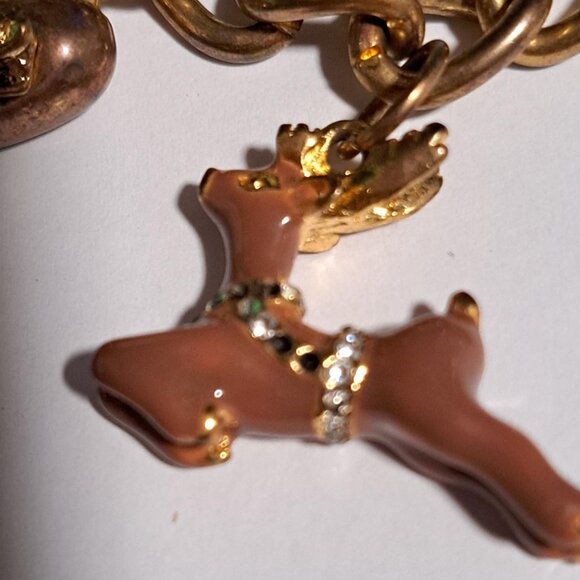 2007 Limited edition Juicy Couture gold tone charm bracelet christmas - Picture 7 of 10